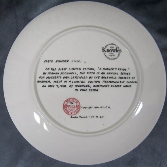 Limited Edition Knowles Norman Rockwell Mothers Day Plates Set of 8 1979-1986-SU - Picture 2 of 16